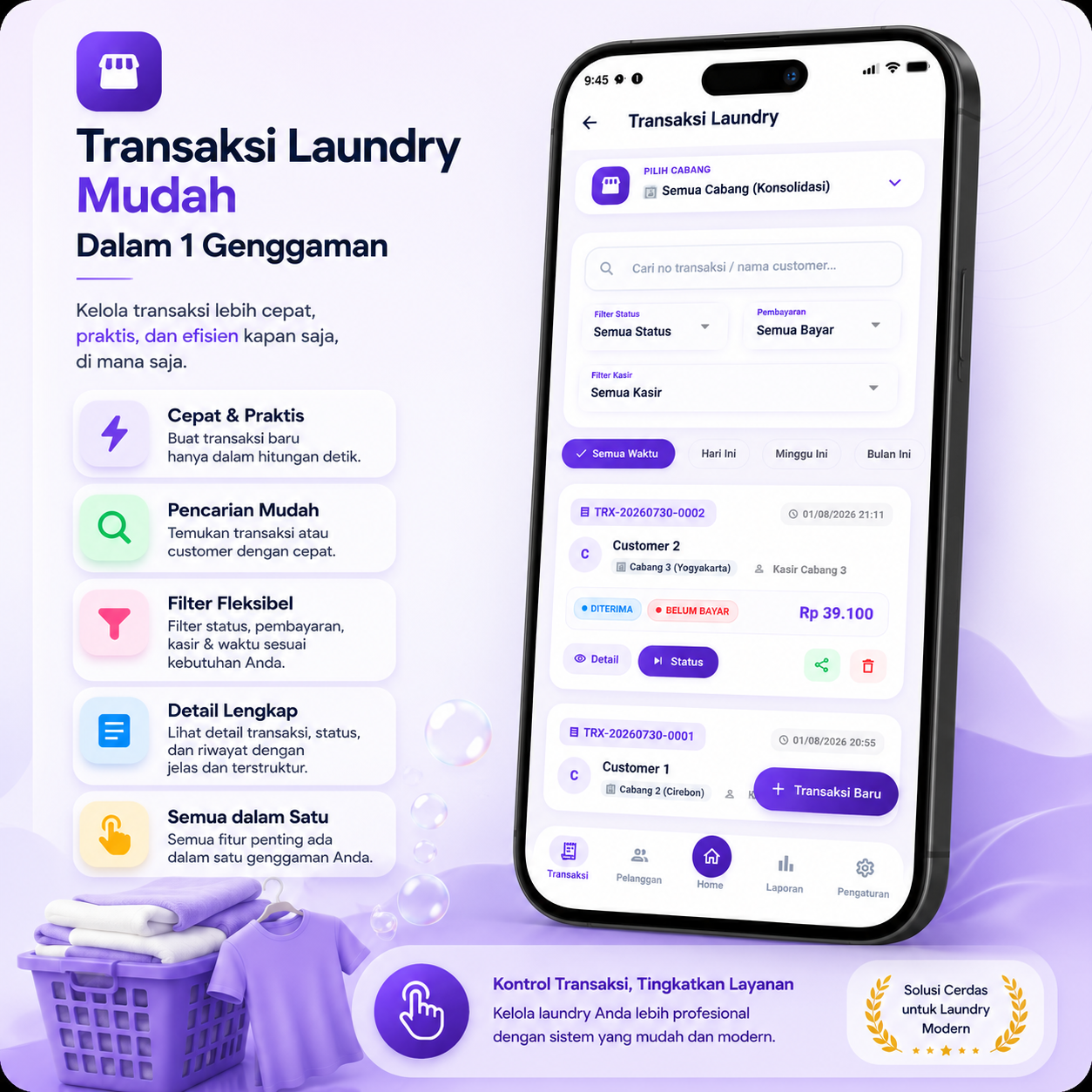Transaksi Laundry mockup