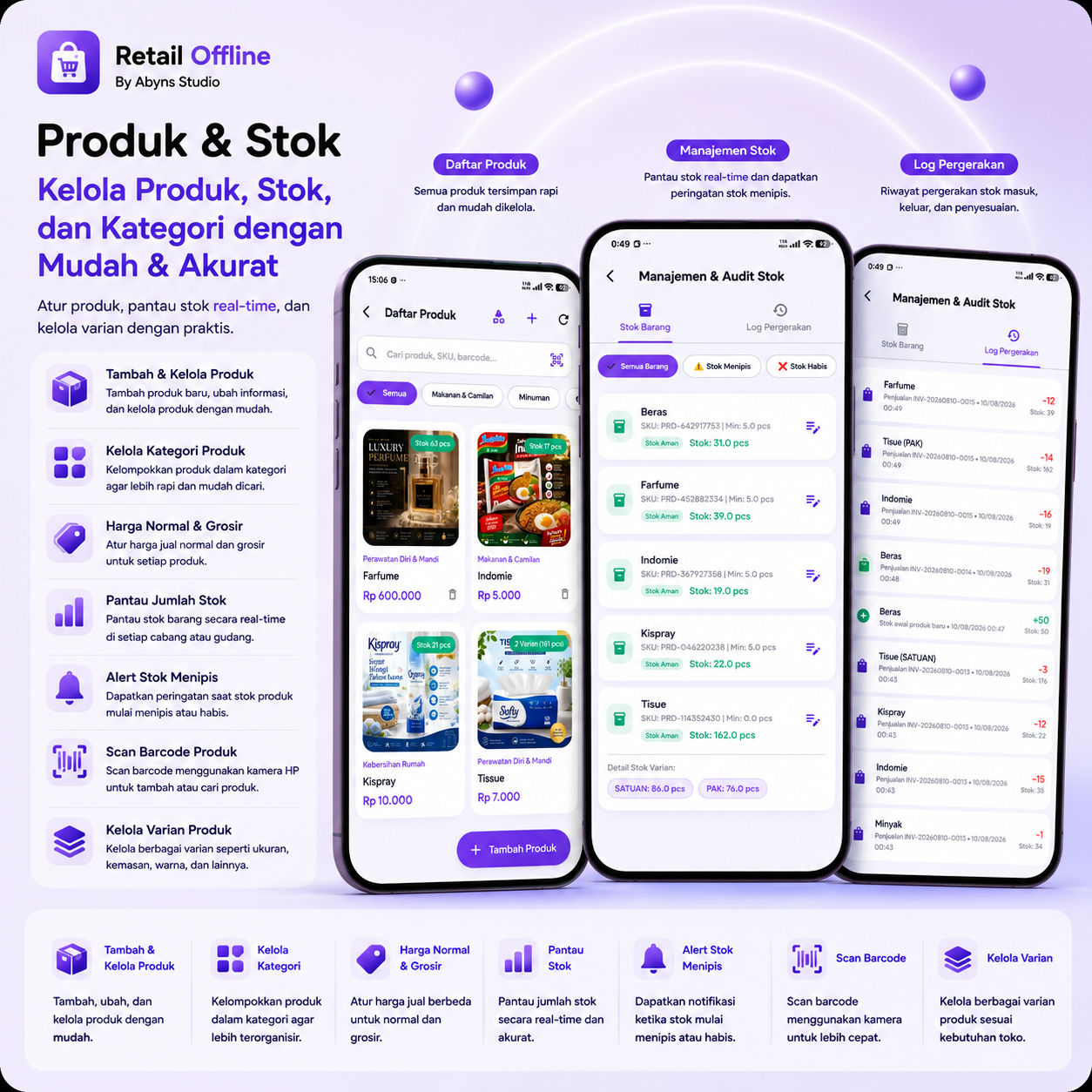 Produk & Stok mockup